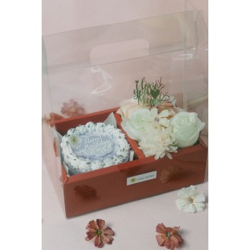 4" Cake with Flowers Set